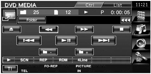 Video File/Picture File Watching Functions When Displaying the Easy Control Panel Displays the basic operation buttons on the screen.
