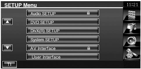 Setup Menu You can set up various receiver parameters. Setup Menu Displays the Setup menu to set various functions.
