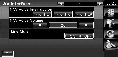 If "AV-OUT" is set to DVD or USB, the same source video or control screen as the front monitor is displayed in the rear monitor.