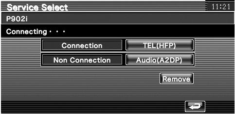 Display the Connect Device List screen Software