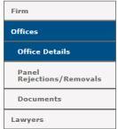 When you view the office details already entered it will expand with the options as follows: Office Details The first section of the screen