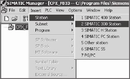 language version of the Siemens SIMATIC controller and the STEP 7 configuration and programming software.