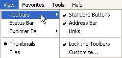 Check or uncheck the toolbars you want to show or hide.