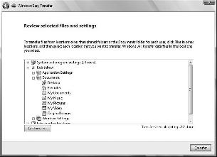 ! Click Transfer for Windows Easy Transfer to save your files and settings to the network location. The You re ready to transfer files and settings to your new computer screen appears.