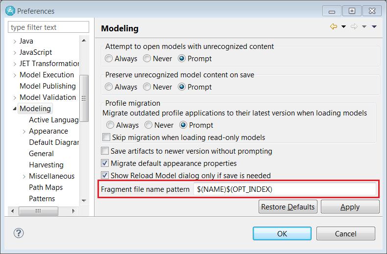 Setting the Default Name of New Fragment Files A new preference has been added to control the naming of new fragment files It is used when fragments are created by the commands Refactor Create