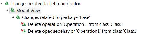 Improved Reporting of Changes in Compare/Merge An OpaqueBehavior change is now combined with the corresponding Operation change OpaqueBehaviors are