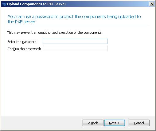 selecting a bootable component. No password is required to start the operating system on the machine. Protecting the bootable components with a password 9. Click Create.