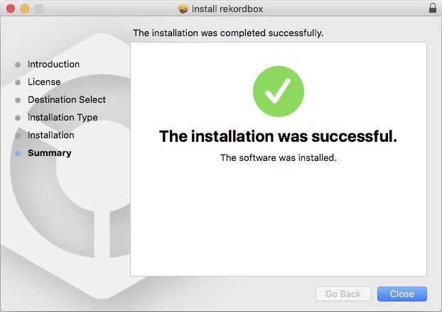 4 When the screen for completing the installation appears, click [Close] to end the installation.