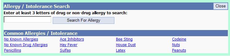 8 Adding an Allergy/ADR Allergies and Adverse Drug Reactions can be recorded from the Compose Rx screen. Allergies and ADRs are included in the Drug Interaction checking when prescribing medication.