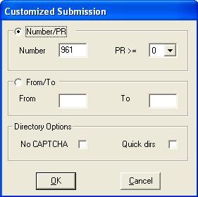 A dialog will appear to allow user to specify the milestone date, and the tool will re-send submissions that successfully performed before that date. Figure 6.