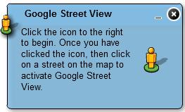 Google Street View This tool allows the user to add the Google Street View icon on the map