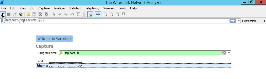 Part 1: Protocol Analyzers 1. Run the Wireshark application as an Administrator.