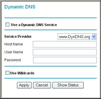Note: If your ISP assigns a private WAN IP address (such as 192.168.x.x or 10.x.x.x), the Dynamic DNS service does not work because private addresses are not routed on the Internet.