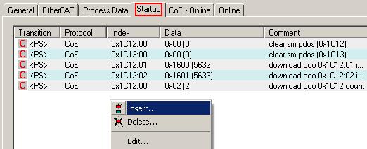 Basics communication Fig. 13: Startup list in the TwinCAT System Manager The Startup list may already contain values that were configured by the System Manager based on the ESI specifications.