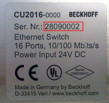 2: EK1100 EtherCAT coupler, standard IP20 IO