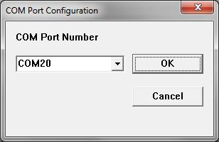Select a COM port