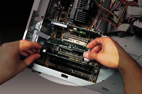 If there is a screw, place it in a safe place, as you will be using it to attach the Card to the computer later. 2.