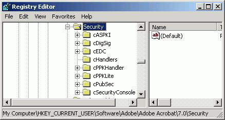Registry and plist Settings Acrobat Security Administration Guide Preventing End-User Modification 61 