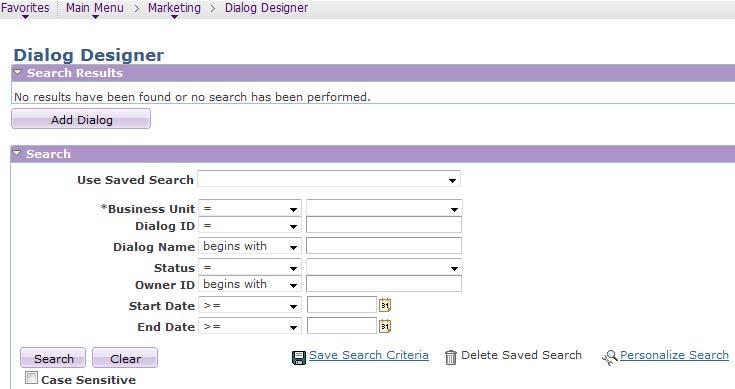 CRM Designing a Dialog Flow Purpose: A flow defines the sequence of actions that Online Marketing will perform after the dialog is deployed.