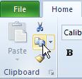 3. Move the contents of the cells. a. Scroll left and select the cell range A22:B22. Hold Shift and click cell B22. b. On the Home tab, in the Clipboard group, click Cut. c. Scroll to the right and select cello4, and in the Clipboard group, click Paste.