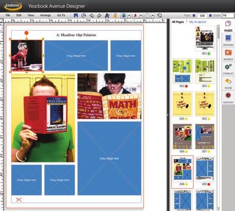 USING YOUR PAGE DESIGNER Use the Create menu to select Page Designer. Jostens Page Designer provides you with powerful layout tools to help you create exciting pages for your yearbook.