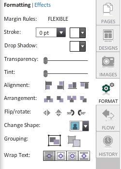 Use the drop-down to Change the Shape of your image. Use the Grouping buttons to Group and Ungroup the images you have selected.