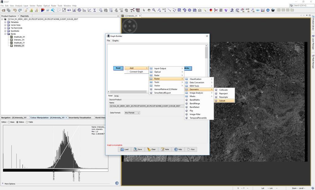 Exercise 1 Sentinel-1 preprocessing and data fusion (SNAP) 1 1 Click on Graph Builder icon to open empty graph.