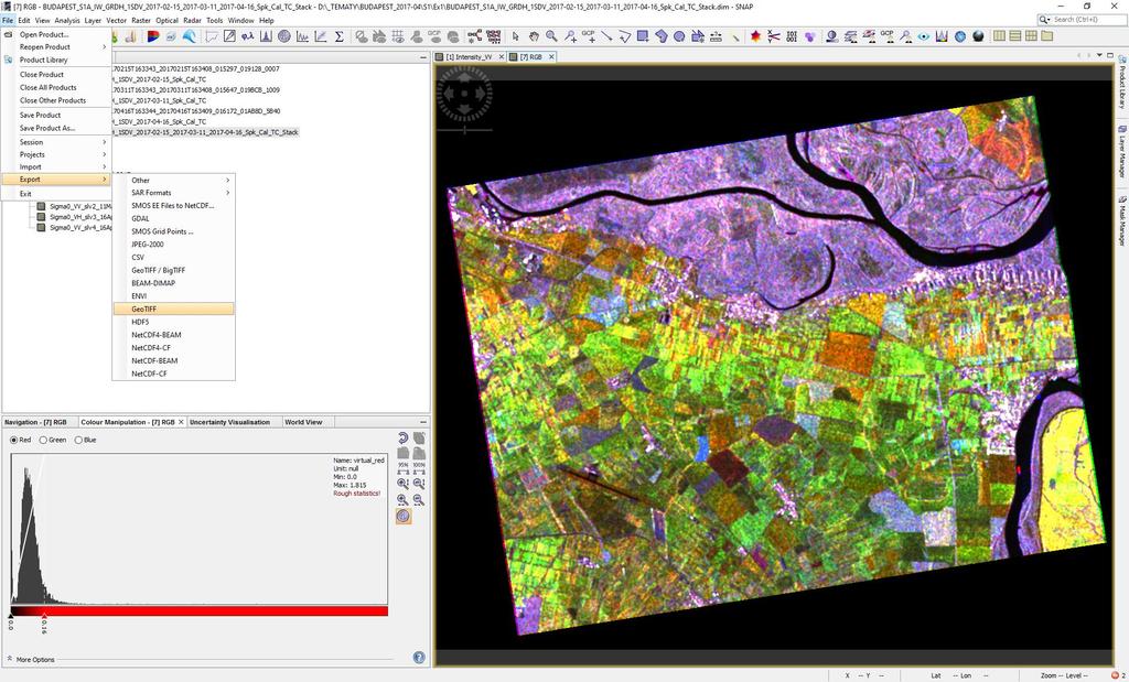 Exercise 1 Sentinel-1 preprocessing and data fusion (SNAP) Make sure