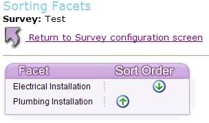 Set sort order for Facet. Click on Set sort order for Facet and a new screen will open as shown below.