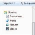 Then when you want to see all your pictures, you open your Pictures library, instead of several different folders.