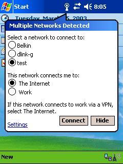 11 Figure 10 Network Detection Select your network and what the network will connect to. In most cases, you should select The Internet.
