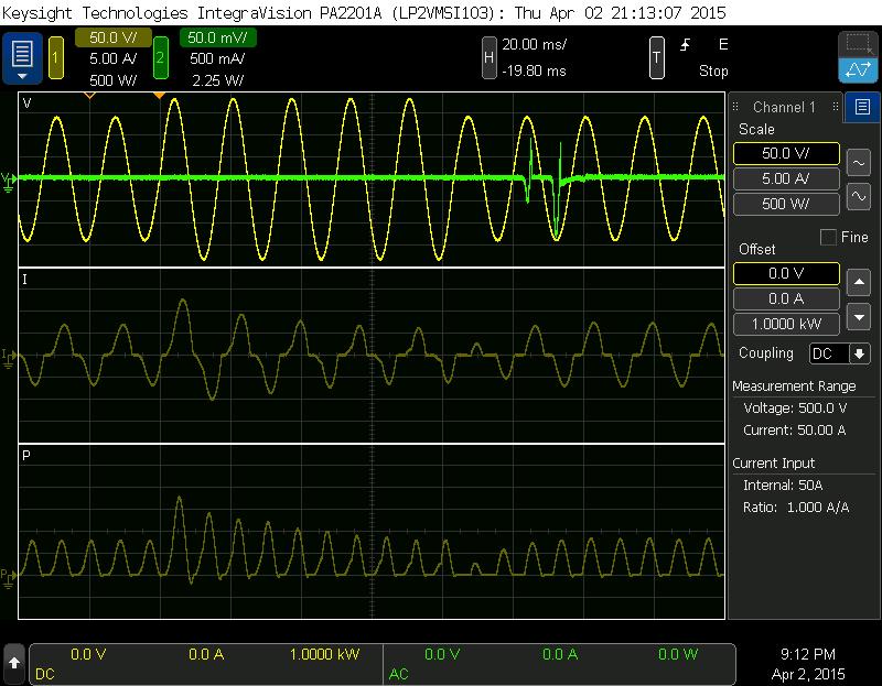 specs) DC output is affected (50 mv/div) 5