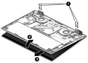 9. Remove the left I/O bracket (4). The left I/O bracket is available using spare part number 928467-001. 10. Remove the four Phillips PM2.5 5.
