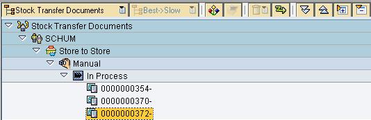 Figure 7: Example of selection result for Stock Transfer Documents 2.
