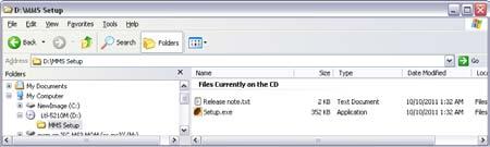 SECTION 2: ADVANCED SETTINGS In the MMS Setup subdirectory, find and run the Setup.exe file.