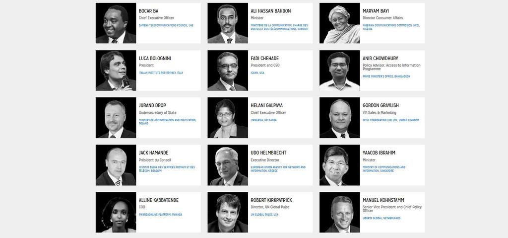 ITU TELECOM WORLD 2015 Speakers Snapshot