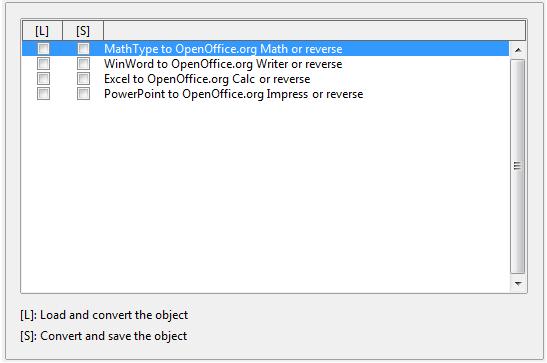 Microsoft Office Load/Save options On the Load/Save Microsoft Office page, you can choose what to do when importing and exporting Microsoft Office OLE objects (linked or embedded objects or documents