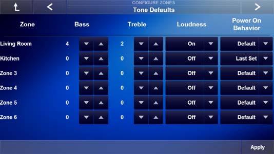 Configure Zones 6-8 1BExercise 2: Setting the Tone Defaults Overview How-to In Exercise 2, you will learn how to set the Tone defaults for each zone on the MRC-6430.
