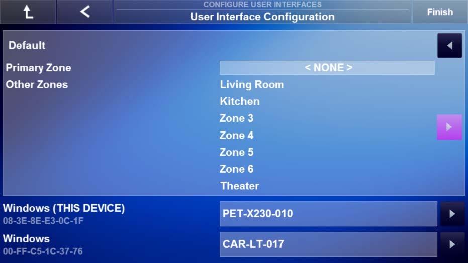 Interfaces 7-3 Navigating the Configure User Interfaces Node The Configure User Interfaces node is made up of 1 page: User Interface Configuration: This page displays all the available user