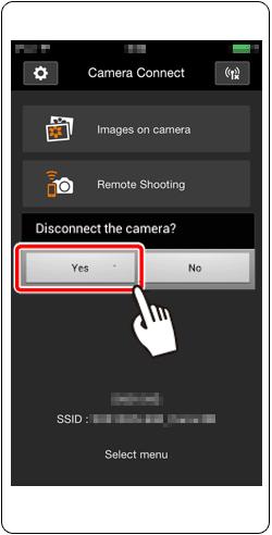 To control the camera manually, either end the connection from the smartphone or restart the