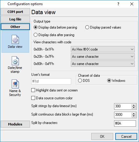 4.6.2 Additional parameters 4.6.2.1 Data view change Program use 11 Fig. 3.1.1. Data view Data view settings, that can be configured on the "Data view" tab: 1.