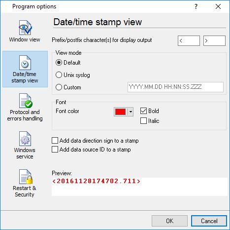 Program use 29 Fig. 6.1.2 Systray - panel near clock 4.7.2 Date/time stamp view This group of options (fig. 6.2.1) allows to configure the format of date/time stamps that will be used in the main program window and log files.
