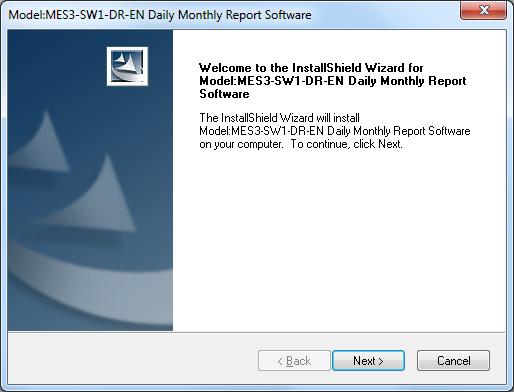CHAPTER 2 PREPARATIONS FOR USE 2.2.3 Installing EcoMeasure III (1) Click on [Install Daily Monthly Report Software] in the installation screen. Click on the [Run] button.