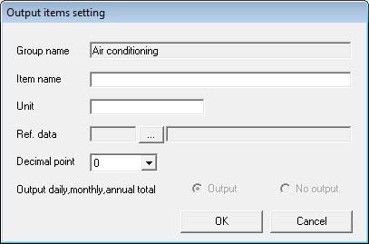 CHAPTER 4 SETUP FUNCTION [4] The [Output items setting] screen is