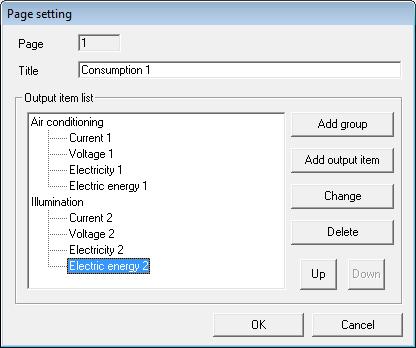 CHAPTER 4 SETUP FUNCTION [7] Repeat the above procedure to add further groups and output items.