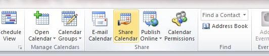 Sharing Calendars A calendar may be shared with different levels of permissions. When a calendar is shared, you will see more detail than just free/busy.