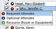 In the Select Attendees and Resources dialog box, in the Search box, enter the name of a person to include at the meeting.