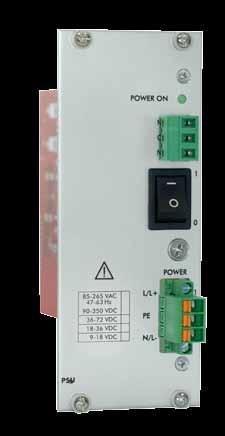 can accommodate two independent power supply unit modules for redundant mains operation. Two different power supply units can be chosen if required (e.g.