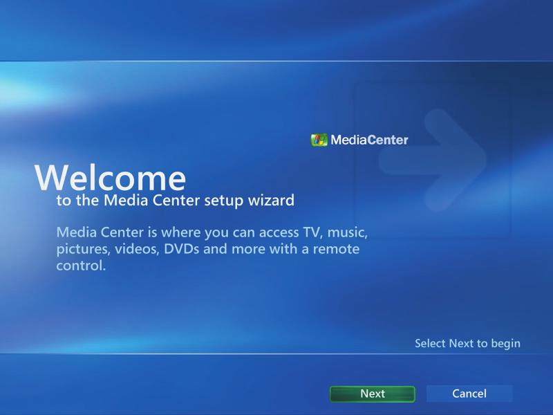 Completig the setup wizard steps If you did ot complete the Media Ceter setup wizard steps the first time through, you ca complete or chage your selectios by usig the followig procedure.