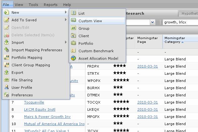 3 In the Select View drop-down field, select ll Data Points. 4 Highlight one or more data points and click the right arrow to populate the Selected field.